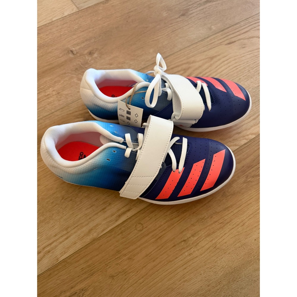 Adidas Jumpstar Track Spikes Mens 7.5 Blue White NWT field Jumping Shoes